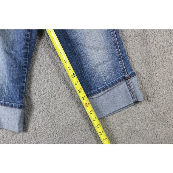 Fubu Jeans Womens 9/10 Denim Jeweled Rhinestone Cropped Y2K Vintage Hong Kong - Picture 10 of 10